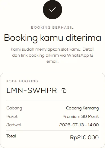Demo SagaBook: Booking diterima