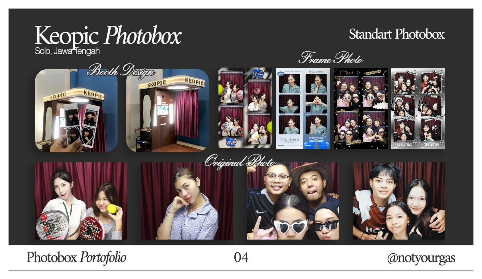 Board arsip proyek Keopic Photobox